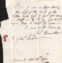 Jonathan Hamilton to John Langdon